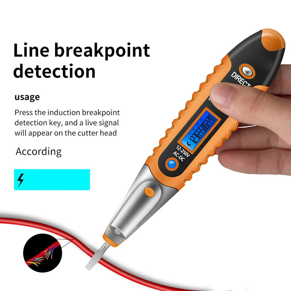 Tester Induction Power Sensor Test Voltage Indicator Electrical Pen Voltmeter Pen Voltage Screwdriver Detector Detector Pencil
Tester Induction Power Sensor Test Voltage Indicator Electrical Pen Voltmeter Pen Voltage Screwdriver Detector Detector Pencil