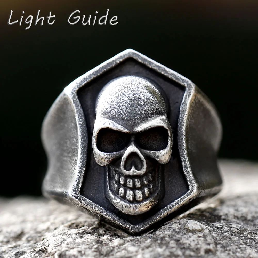 2022 NEW Men's 316L stainless steel rings Vintage Steam punk skull head Fashion Gothic Motorcycle Jewelry for gift free shipping
2022 NEW Men's 316L stainless steel rings Vintage Steam punk skull head Fashion Gothic Motorcycle Jewelry for gift free shipping