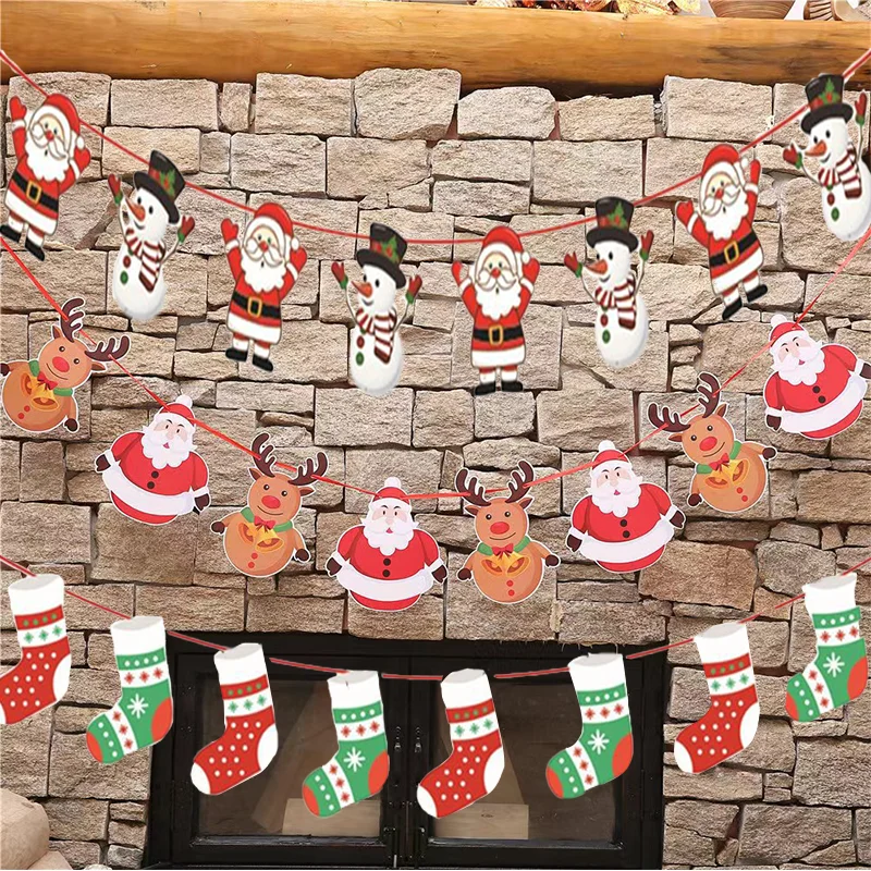11 Style Christmas Banner Ceiling Hanging Garland Santa Elk Banners for Christmas Party Restaurant Mall Occasion Decoration
11 Style Christmas Banner Ceiling Hanging Garland Santa Elk Banners for Christmas Party Restaurant Mall Occasion Decoration