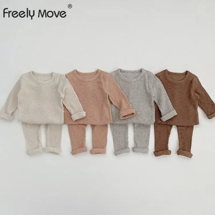 Freely Move 2023 Spring Ribbed Baby Pajamas Top and Pants 2 Pieces Infant Solid Homewear Set Toddler Underwear Kids Pajama Sets
Freely Move 2023 Spring Ribbed Baby Pajamas Top and Pants 2 Pieces Infant Solid Homewear Set Toddler Underwear Kids Pajama Sets