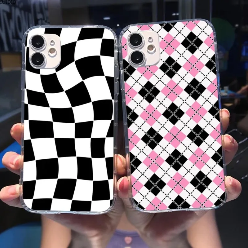 Роскошный клетчатый чехол для телефона в шахматную клетку для iPhone 14 13 12 11 XS X 8 7 6 Plus Mini Pro Max SE 2022, прозрачный чехол, чехол
Роскошный клетчатый чехол для телефона в шахматную клетку для iPhone 14 13 12 11 XS X 8 7 6 Plus Mini Pro Max SE 2022, прозрачный чехол, чехол