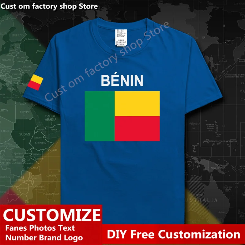 BENIN Beninese Country Flag T shirt Free Custom Jersey DIY Name Number LOGO 100% Cotton T-shirts Men Women Loose Casual T-shirt
BENIN Beninese Country Flag T shirt Free Custom Jersey DIY Name Number LOGO 100% Cotton T-shirts Men Women Loose Casual T-shirt