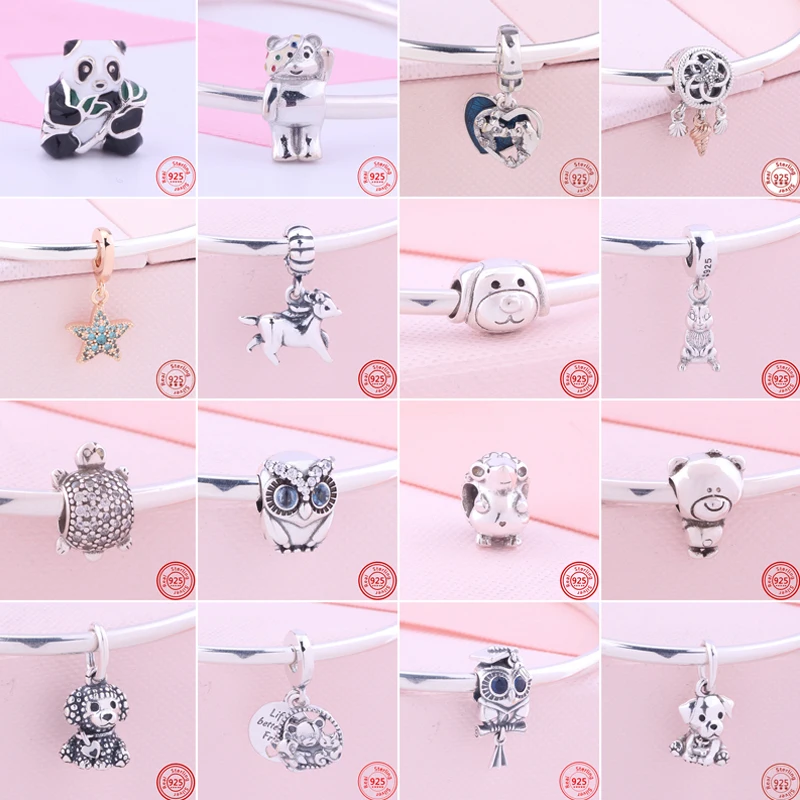 Fit Original Pandora Charms Bracelet Women 925 Silver Jewelry New Panda Owl Unicorn Lucky Cat Dog Lion Fox Elephant Animal Beads
Fit Original Pandora Charms Bracelet Women 925 Silver Jewelry New Panda Owl Unicorn Lucky Cat Dog Lion Fox Elephant Animal Beads