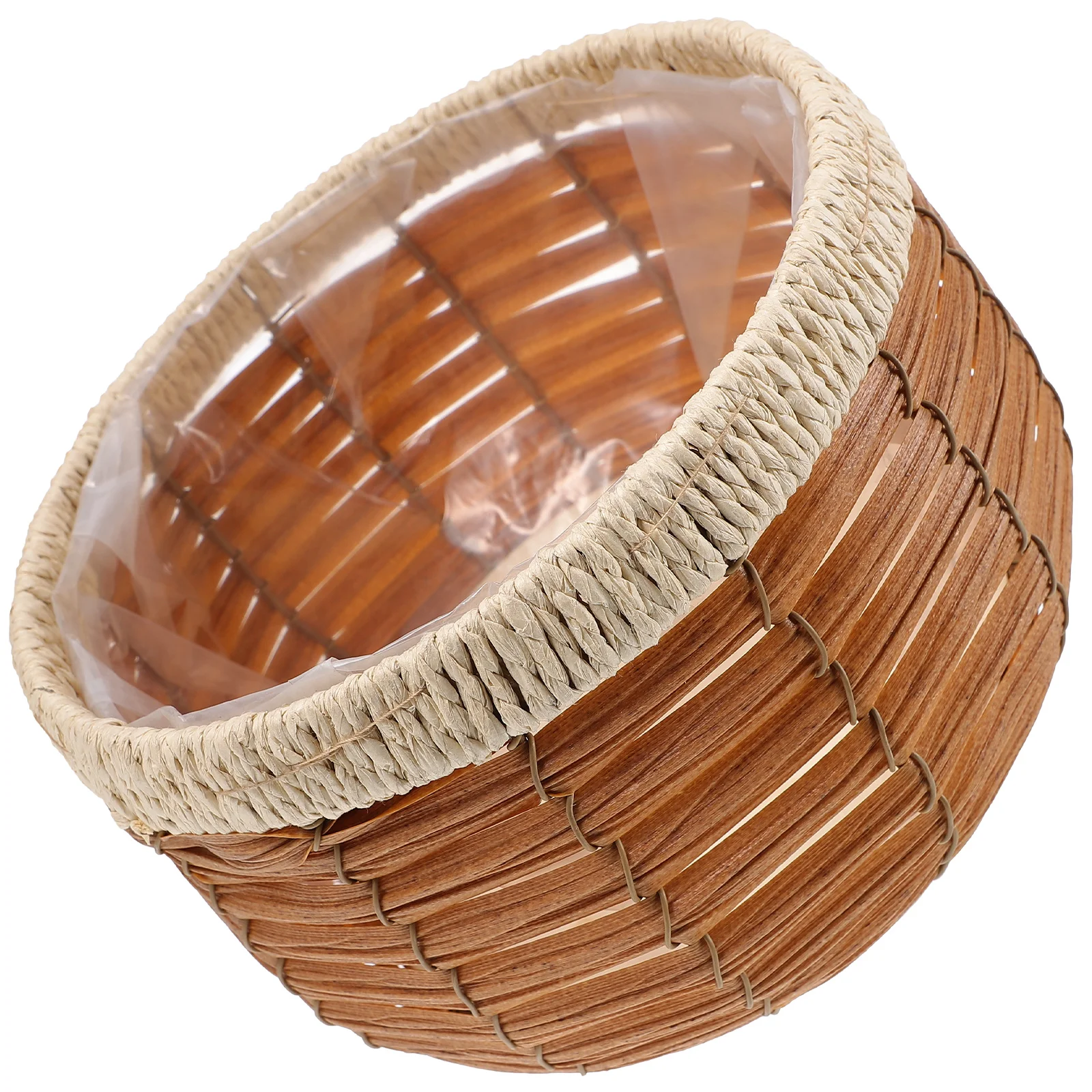 

Flower Basket Woven Planter Plants Pots Pastoral Style Storage Decor Home Indoor Weave Decorative Flowerpot Weaving