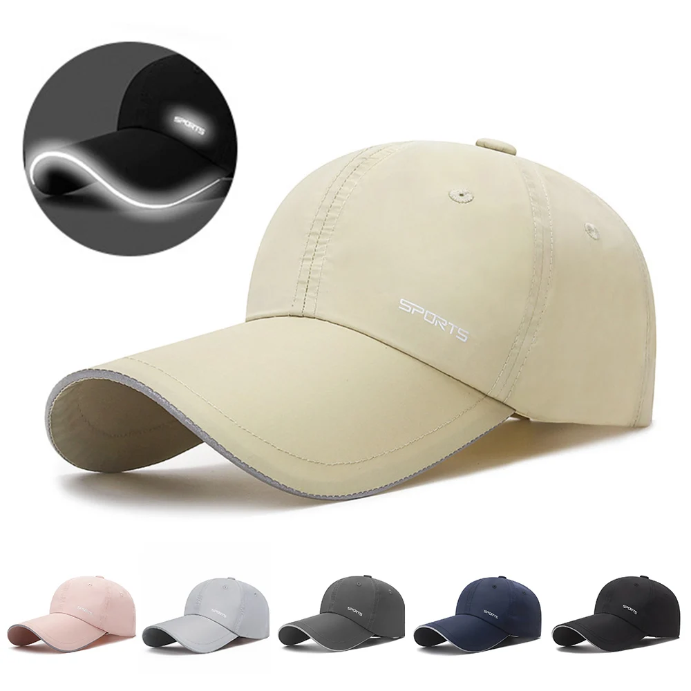 Summer Quick Dry Baseball Cap Fashion Reflective Hat Outdoors Sports Sun Hat Adjustable Unisex Snapback Caps Thin Sunscreen Hats
Summer Quick Dry Baseball Cap Fashion Reflective Hat Outdoors Sports Sun Hat Adjustable Unisex Snapback Caps Thin Sunscreen Hats