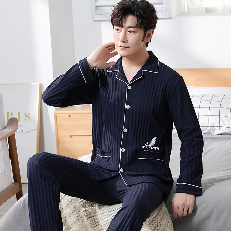 New 2022 Autumn Winter Men Pajamas Long Sleeve Male Pajama Set Men Full Cotton Pajamas for Men Sleepwear Suit Homewear Large 5XL
New 2022 Autumn Winter Men Pajamas Long Sleeve Male Pajama Set Men Full Cotton Pajamas for Men Sleepwear Suit Homewear Large 5XL