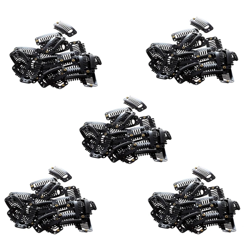 100Pcs Black Nine-Tooth Clip For Hair Extension Snap Clip For DIY Use(Black)32MM L
100Pcs Black Nine-Tooth Clip For Hair Extension Snap Clip For DIY Use(Black)32MM L