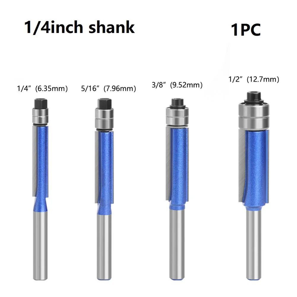 1PC 1/4 Shank Trim Router Bit With Bearing 45 Steel For Wood Template Bit Milling Cutter For Wood Milling Cutter Flush Trim
1PC 1/4 Shank Trim Router Bit With Bearing 45 Steel For Wood Template Bit Milling Cutter For Wood Milling Cutter Flush Trim
