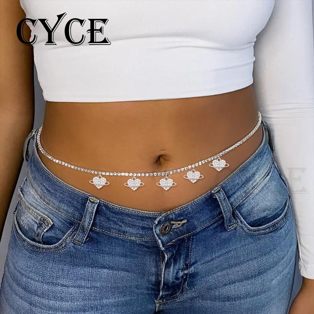 Sexy Rhinestone Heart-shaped Waist Chain For Women Girl Fashion Simple Heart-shaped Belly Chains Body Chain Jewelry Accessories
Sexy Rhinestone Heart-shaped Waist Chain For Women Girl Fashion Simple Heart-shaped Belly Chains Body Chain Jewelry Accessories