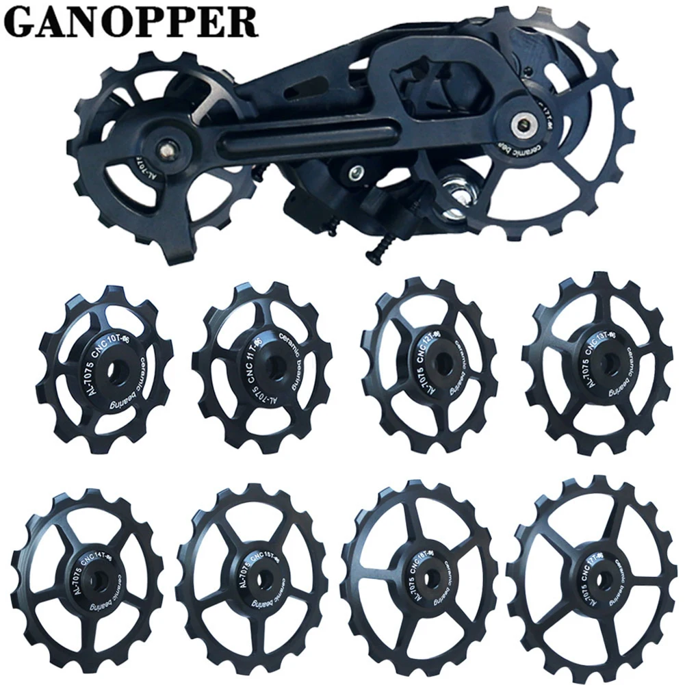 Bicycle Rear Derailleur 10-17T Ceramic Jockey Wheel Pulley Aluminum Alloy + Ceramic MTB Road Mountain Bike Jockey Wheel Part New
Bicycle Rear Derailleur 10-17T Ceramic Jockey Wheel Pulley Aluminum Alloy + Ceramic MTB Road Mountain Bike Jockey Wheel Part New