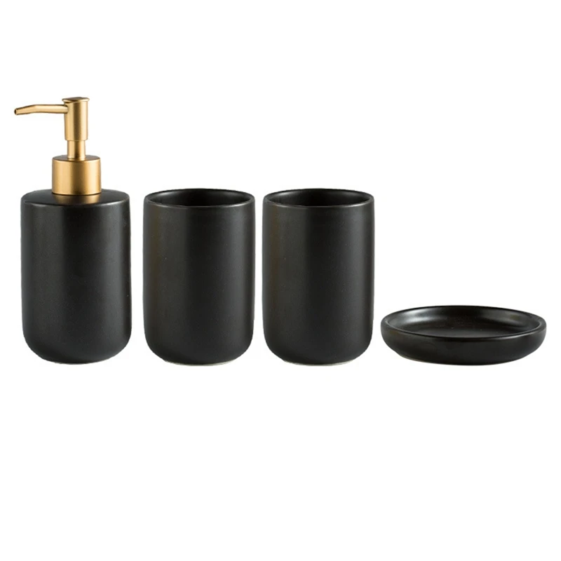 Simple Solid Color Ceramic Bathroom Four-Piece Wash Set Bathroom Mouthwash Cup Toothbrush Cup Set
Simple Solid Color Ceramic Bathroom Four-Piece Wash Set Bathroom Mouthwash Cup Toothbrush Cup Set