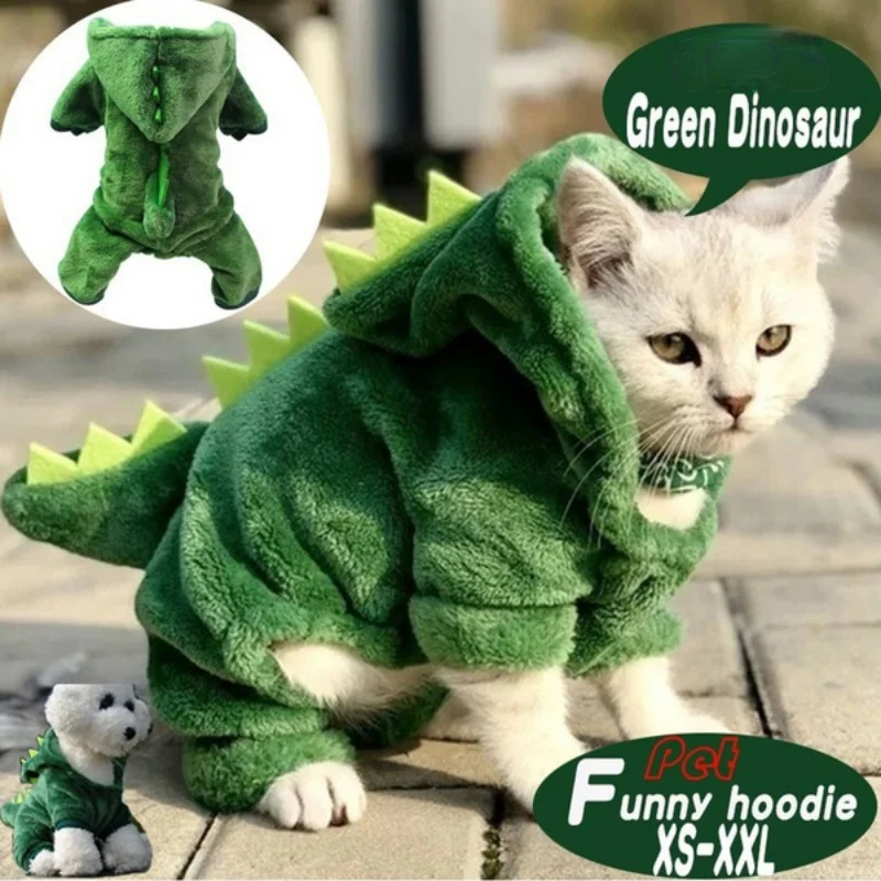 Pet Cat Clothes Dinosaur Costume Puppy Dog Cat Funny Winter Warm Plush Cat Coat Fleece Hoodies Sweater Small Dog Kitten Clothing
Pet Cat Clothes Dinosaur Costume Puppy Dog Cat Funny Winter Warm Plush Cat Coat Fleece Hoodies Sweater Small Dog Kitten Clothing