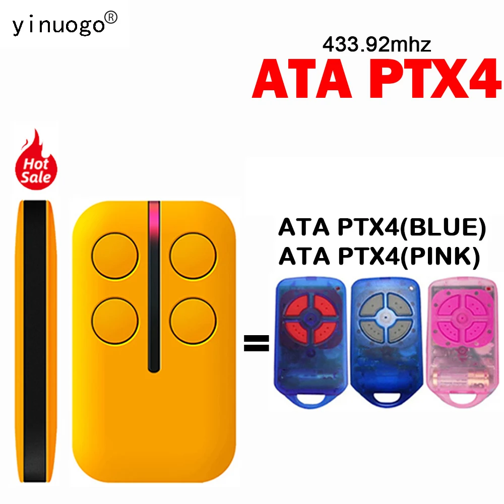 ATA PTX4 Securacode Дубликатор пульта дистанционного управления для гаражных ворот 433,92 МГц Rolling Code ATA Remote Control Garage Door Opener Command
ATA PTX4 Securacode Дубликатор пульта дистанционного управления для гаражных ворот 433,92 МГц Rolling Code ATA Remote Control Garage Door Opener Command