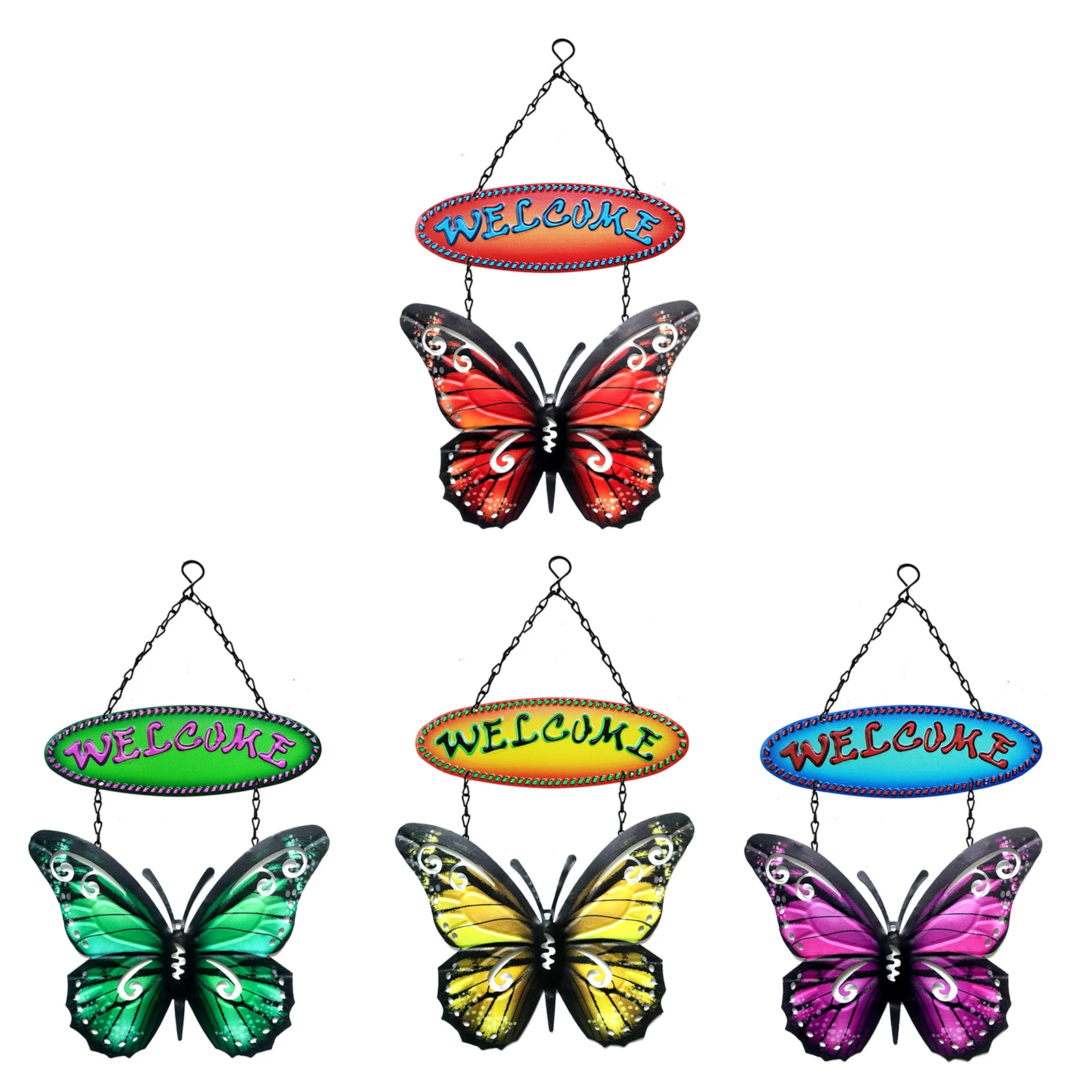 3D Metal Butterfly Wall Decor Indoor & Outdoor Hangings Decoration With Welcome Sign Vintage Butterfly Easter Painted Ornaments
3D Metal Butterfly Wall Decor Indoor & Outdoor Hangings Decoration With Welcome Sign Vintage Butterfly Easter Painted Ornaments