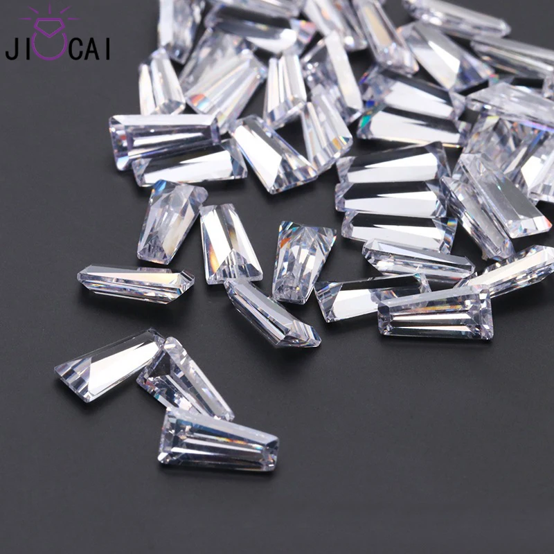 JICAI 1Carat Super White Trapezoidal Shape Moissanite D Color VVS1 Loose Stone Wholesale with Stone Jewelry with GRA Certificate
JICAI 1Carat Super White Trapezoidal Shape Moissanite D Color VVS1 Loose Stone Wholesale with Stone Jewelry with GRA Certificate
