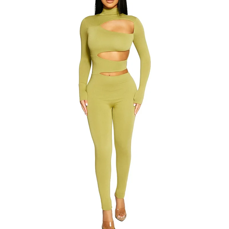 Stand Collar Jumpsuit Women Full Sleeve Skinny Pencil Pants Rompers Spring Fashion New Solid Hollow Street Style Sexy Jumpsuits
Stand Collar Jumpsuit Women Full Sleeve Skinny Pencil Pants Rompers Spring Fashion New Solid Hollow Street Style Sexy Jumpsuits