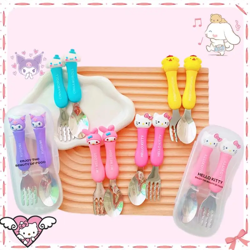 Sanrioed Dinnerware 2 Piece Set Portable Kawaii School Office Spoon Fork Hello Kitty Cinnamoroll Kuromi Cute Kids Girls Gift
Sanrioed Dinnerware 2 Piece Set Portable Kawaii School Office Spoon Fork Hello Kitty Cinnamoroll Kuromi Cute Kids Girls Gift