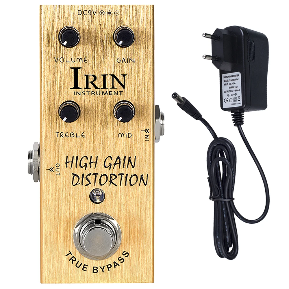 IRIN AN-14 High Gain Distortion Electric Guitar Effect Pedal from AC/DC Crunch to Heavy Metal Full Range EQ with 9V Adapter
IRIN AN-14 High Gain Distortion Electric Guitar Effect Pedal from AC/DC Crunch to Heavy Metal Full Range EQ with 9V Adapter