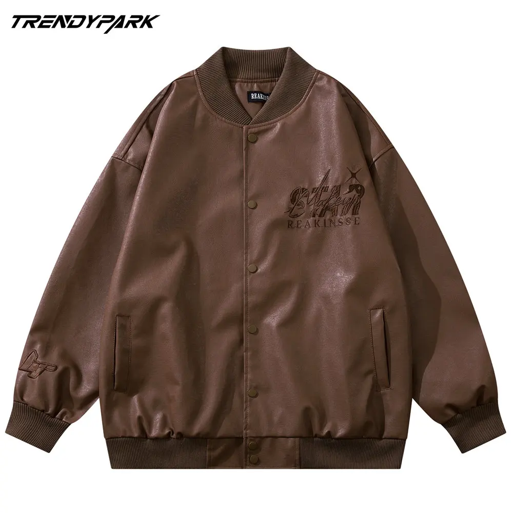 Leather Jacket Vintage Embroidery Letters Motorcycle Jackets for Men Autumn Harajuku Streetwear Casual Pu Faux Leather Jacket
Leather Jacket Vintage Embroidery Letters Motorcycle Jackets for Men Autumn Harajuku Streetwear Casual Pu Faux Leather Jacket
