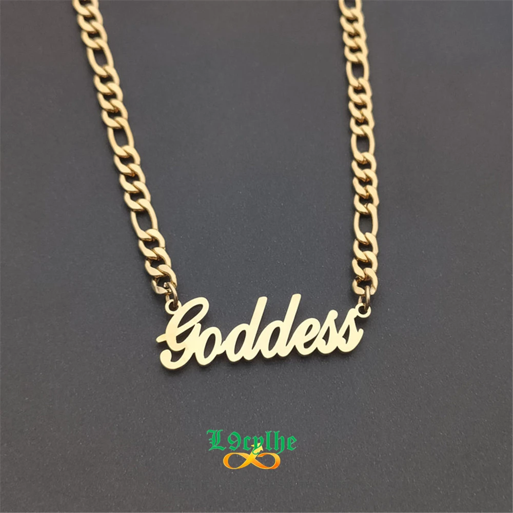 Figaro Chain Name Necklace Personalized Name Necklace Gothic Jewelry Stainless Steel Choker Christmas Gift
Figaro Chain Name Necklace Personalized Name Necklace Gothic Jewelry Stainless Steel Choker Christmas Gift