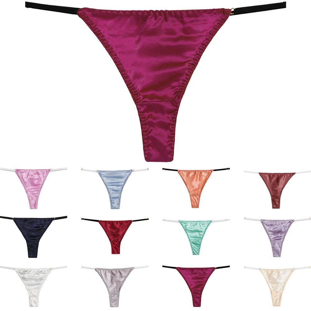 Womens Sexy Classic Pure Silk String Bikini Briefs Panties Silky Adjustable Strap Thong Skin-friendly Underpants Comfy Lingeries
Womens Sexy Classic Pure Silk String Bikini Briefs Panties Silky Adjustable Strap Thong Skin-friendly Underpants Comfy Lingeries