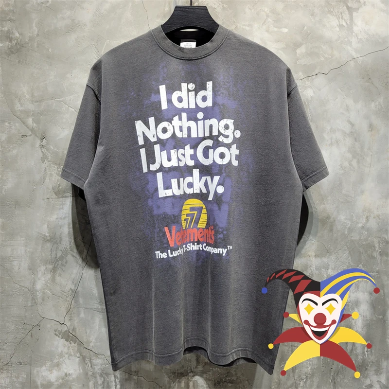2023ss Vetements T-shirt Men Women 1:1 High Quality I did Nothing I Just Got Lucky T Shirt Top Tees
2023ss Vetements T-shirt Men Women 1:1 High Quality I did Nothing I Just Got Lucky T Shirt Top Tees