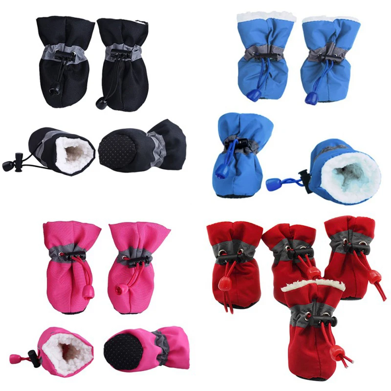 4pcs Waterproof Plush Pet Dog Shoes Winter Anti-slip Rain Snow Boots Footwear Thick Warm For Small Cats Dogs Puppy Socks Booties
4pcs Waterproof Plush Pet Dog Shoes Winter Anti-slip Rain Snow Boots Footwear Thick Warm For Small Cats Dogs Puppy Socks Booties