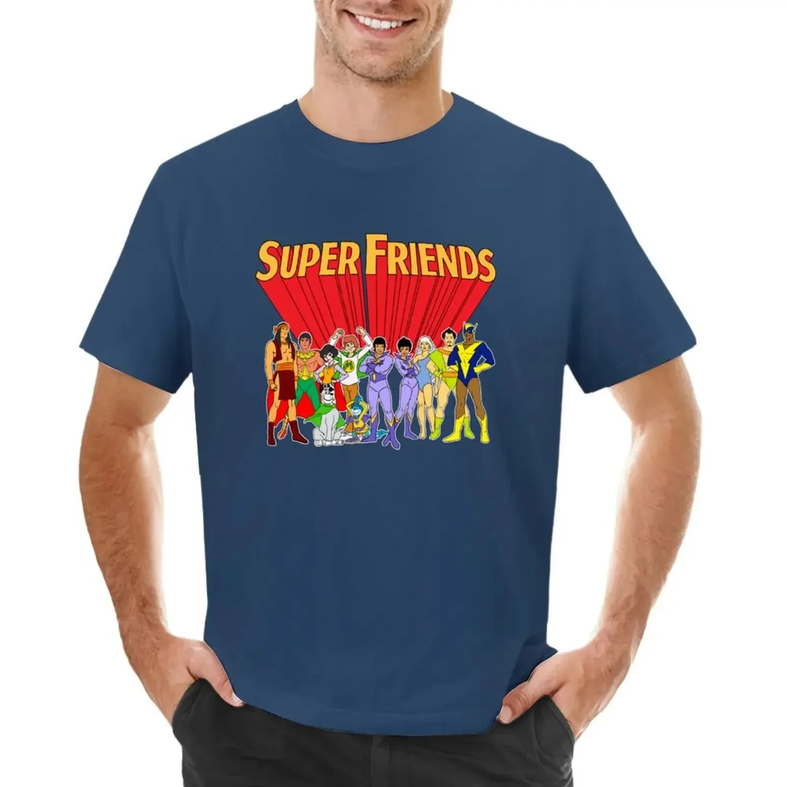 Футболка с надписью Super Friends потрясающие винтажные мужские белые футболки на