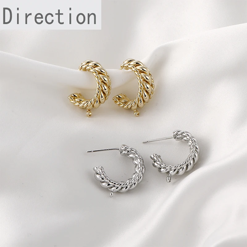 14k gold-clad, copper-plated and gold-plated twist c-shaped silver pin earrings diy handmade earrings material accessories
14k gold-clad, copper-plated and gold-plated twist c-shaped silver pin earrings diy handmade earrings material accessories