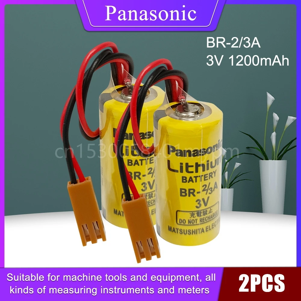 2PCS Original Panasonic BR-2/3A 17335 3V 1200mAh Lithium Li-ion Batteries with Brown Plug for Measuring Instruments
2PCS Original Panasonic BR-2/3A 17335 3V 1200mAh Lithium Li-ion Batteries with Brown Plug for Measuring Instruments