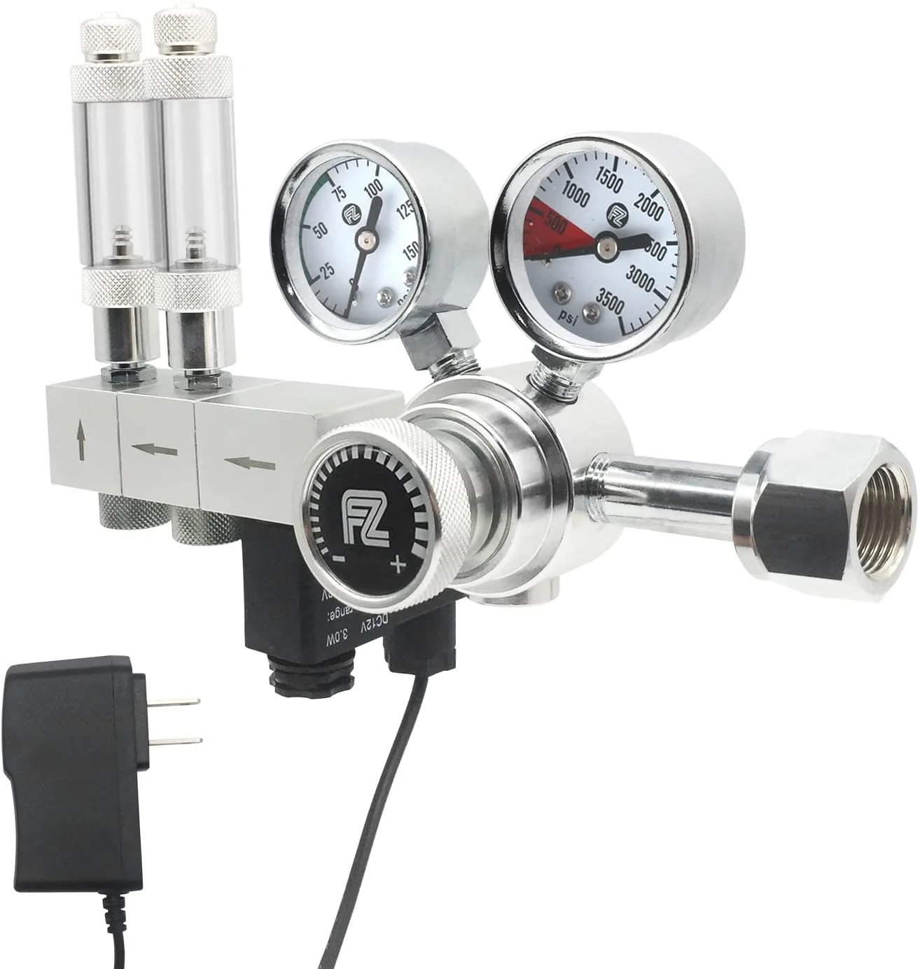 FZONE Pro Series Aquarium Dual Stage CO2 Regulator Adjustable Output Pressure with DC Solenoid and Expendable Manifold
FZONE Pro Series Aquarium Dual Stage CO2 Regulator Adjustable Output Pressure with DC Solenoid and Expendable Manifold