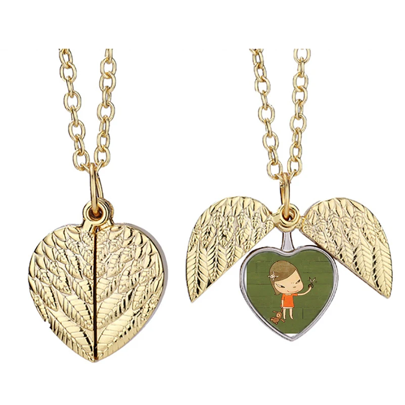 

Yoomo Nara Dlb сердце активное ожерелье с крыльями ангела модные украшения