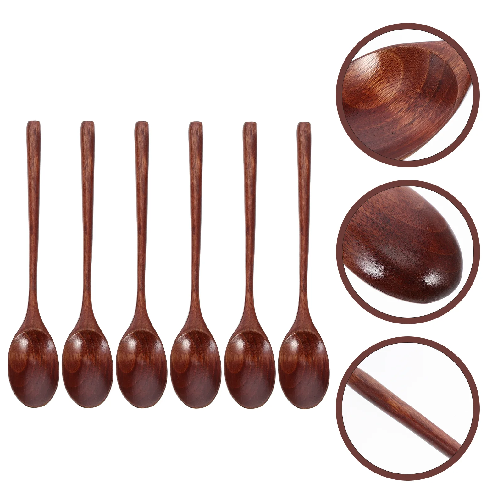 6 шт., детские деревянные ложки 
6 шт., детские деревянные ложки