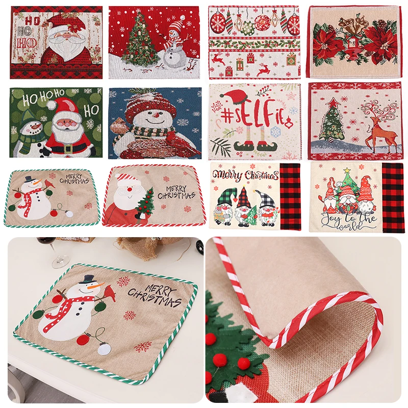 Christmas Printed Placemat Snowman Santa Claus Christmas Table Mats Heat-resistant Kitchen Decor for Birthday Party Thanksgiving
Christmas Printed Placemat Snowman Santa Claus Christmas Table Mats Heat-resistant Kitchen Decor for Birthday Party Thanksgiving
