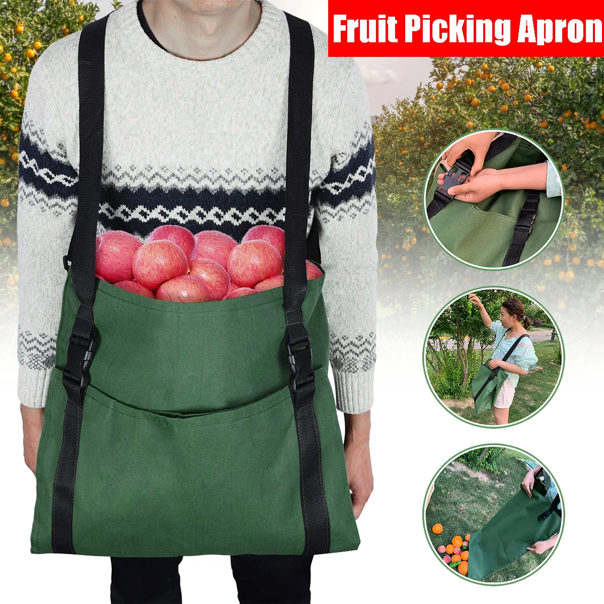 Harvest Garden Apron Fruit Canvas Bag for Picking Fruit Heavy Duty Reusable
Harvest Garden Apron Fruit Canvas Bag for Picking Fruit Heavy Duty Reusable