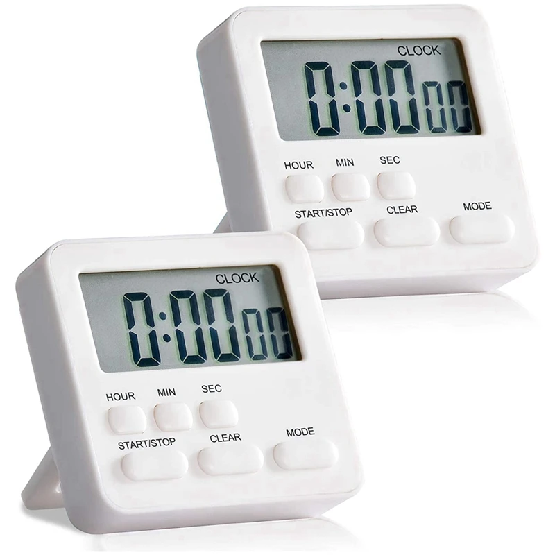 

A63I 24-Hours Digital Kitchen Timer, Large Display, Loud Alarm, Magnetic Backing Stand Memory Recall Function Count-Up