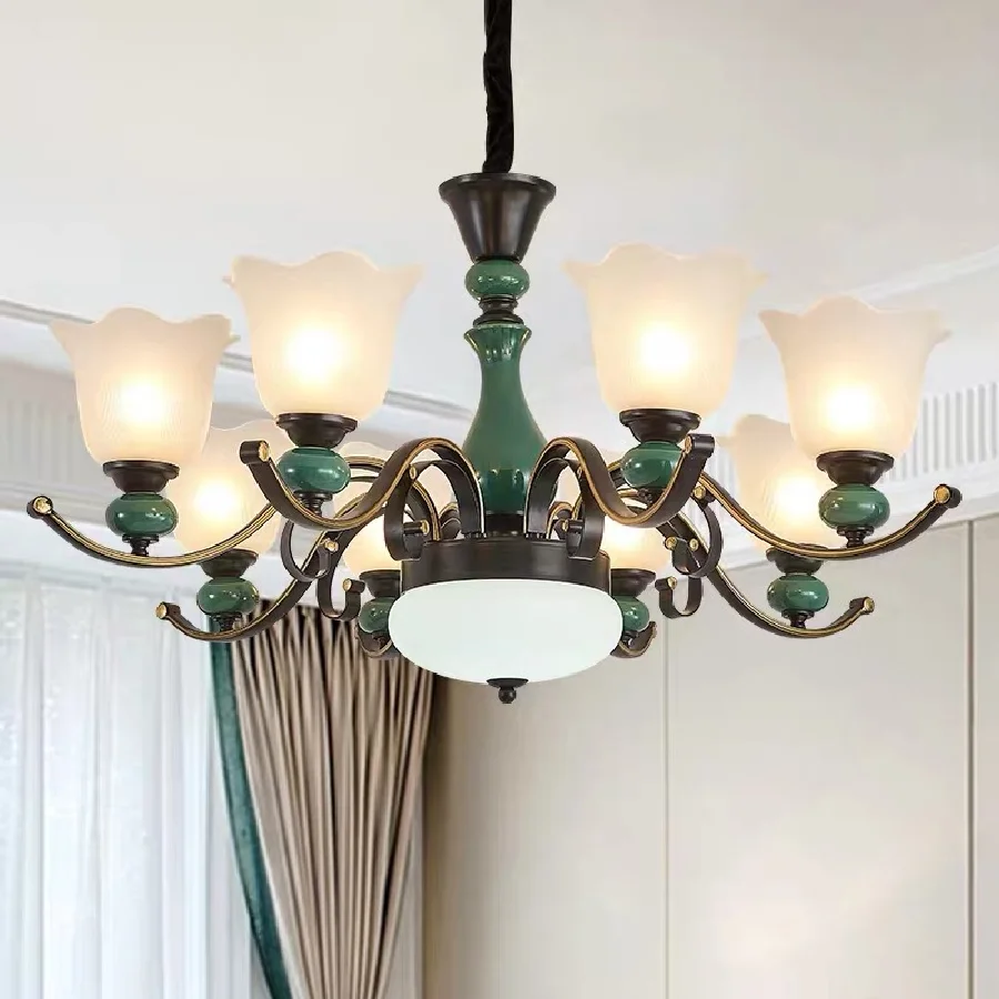 LukLoy Classical Chandelier Living Room Decoration Ceramic Lights Retro Loft Stair Suspension Lamp Restaurant Elegant Chandelier
LukLoy Classical Chandelier Living Room Decoration Ceramic Lights Retro Loft Stair Suspension Lamp Restaurant Elegant Chandelier