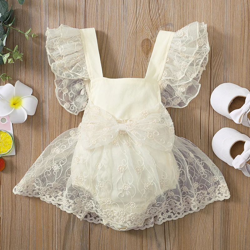 Baby Sleeveless Romper with Lace Patchwork Flower Pattern Sweet Bow Style Jumpsuit Bodysuit Summer Clothing
Baby Sleeveless Romper with Lace Patchwork Flower Pattern Sweet Bow Style Jumpsuit Bodysuit Summer Clothing