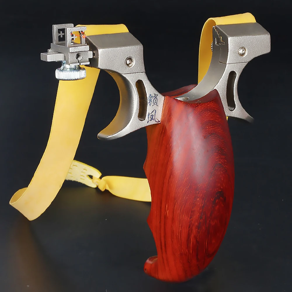 New Catapult Outdoor Hunting Power Slingshot with Titanium Sight Flat Rubber Bands Slingshot Wood Handles Stainless Steel
New Catapult Outdoor Hunting Power Slingshot with Titanium Sight Flat Rubber Bands Slingshot Wood Handles Stainless Steel
