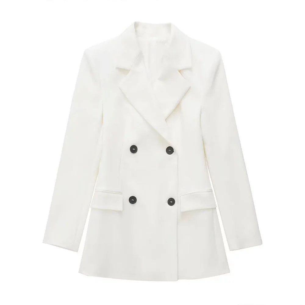 DiYiG WOMAN 2022 Spring Fashion Pure White Contrast Button Double Breasted Casual Blazer Retro Lapel Long Sleeve Chic Top Mujer
DiYiG WOMAN 2022 Spring Fashion Pure White Contrast Button Double Breasted Casual Blazer Retro Lapel Long Sleeve Chic Top Mujer