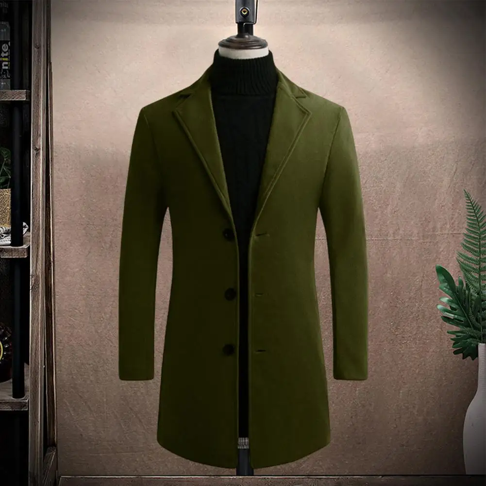 Autumn Men Trench Coat Solid Color Single Breasted Slim Fit Windproof Mid-length Jacket for Sports
Autumn Men Trench Coat Solid Color Single Breasted Slim Fit Windproof Mid-length Jacket for Sports