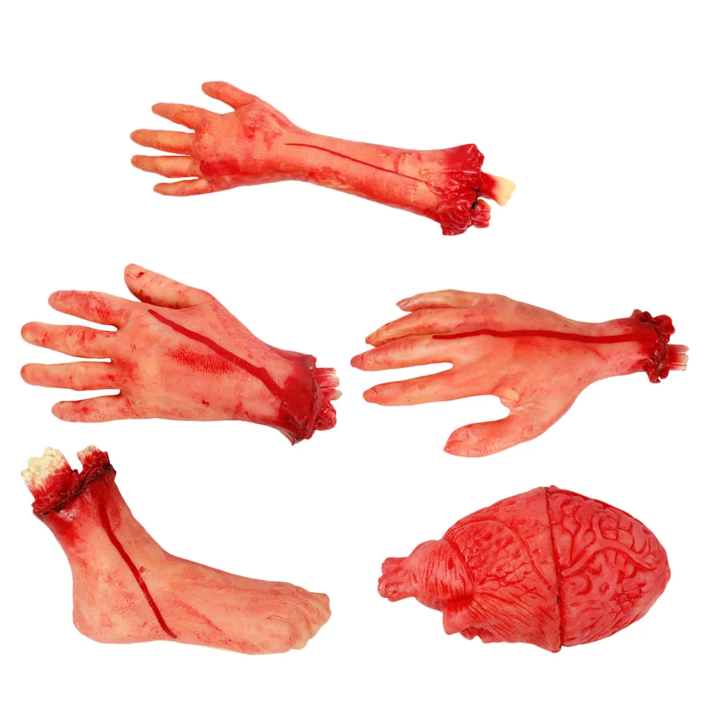 5 Pcs Severed Limbs Props Ornaments Halloween Scary Decorations Blood Broken Hand Scare Vinyl Fake Accessories Prank
5 Pcs Severed Limbs Props Ornaments Halloween Scary Decorations Blood Broken Hand Scare Vinyl Fake Accessories Prank
