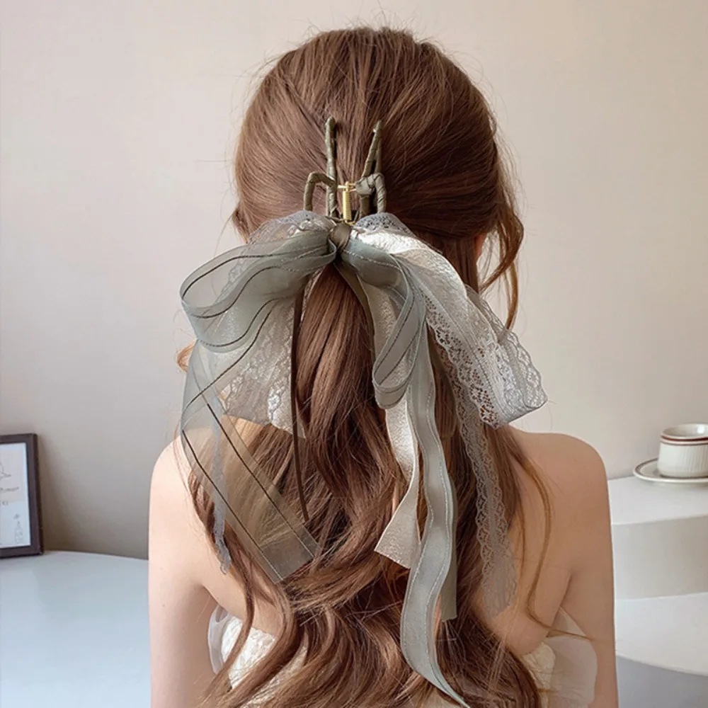 Hair accessories High-quality Women Super fairy Hair Clip Hair Claw Bow Headwear lace Streamer Hairband
Hair accessories High-quality Women Super fairy Hair Clip Hair Claw Bow Headwear lace Streamer Hairband