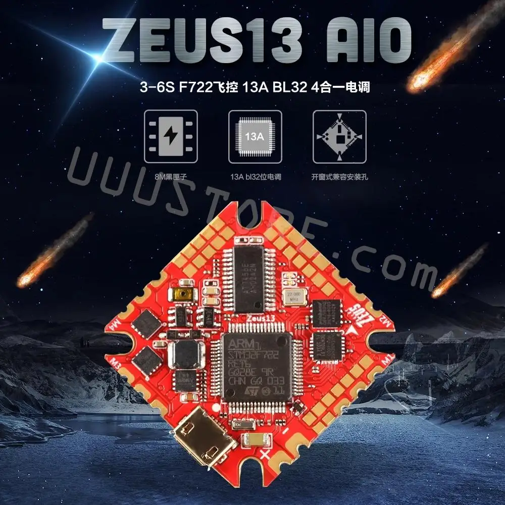 Контроллер полета HGLRC Zeus13 AIO 3-6S MPU6000 F722 25, 5 х25, 5 мм BLHELI_32 13A 4 в 1 ESC для FPV зубочисток Cinewhoop, канальный Дрон
Контроллер полета HGLRC Zeus13 AIO 3-6S MPU6000 F722 25, 5 х25, 5 мм BLHELI_32 13A 4 в 1 ESC для FPV зубочисток Cinewhoop, канальный Дрон