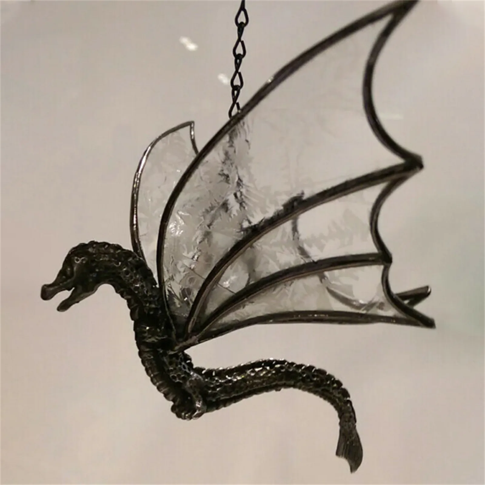 New Fly Dragon Hanging Stained Suncatcher Handmade Stained Glass Window Hanging Home Halloween Decoration Table Wall Decoration
New Fly Dragon Hanging Stained Suncatcher Handmade Stained Glass Window Hanging Home Halloween Decoration Table Wall Decoration