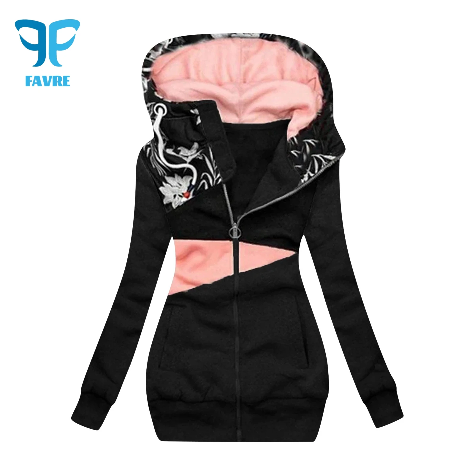 FAVRE Womens Zipper Flower Graphic Hoodies Fashion Print Colorblock Sweatshirts Casual Streetwear Slim Jackets Female Outwear
FAVRE Womens Zipper Flower Graphic Hoodies Fashion Print Colorblock Sweatshirts Casual Streetwear Slim Jackets Female Outwear