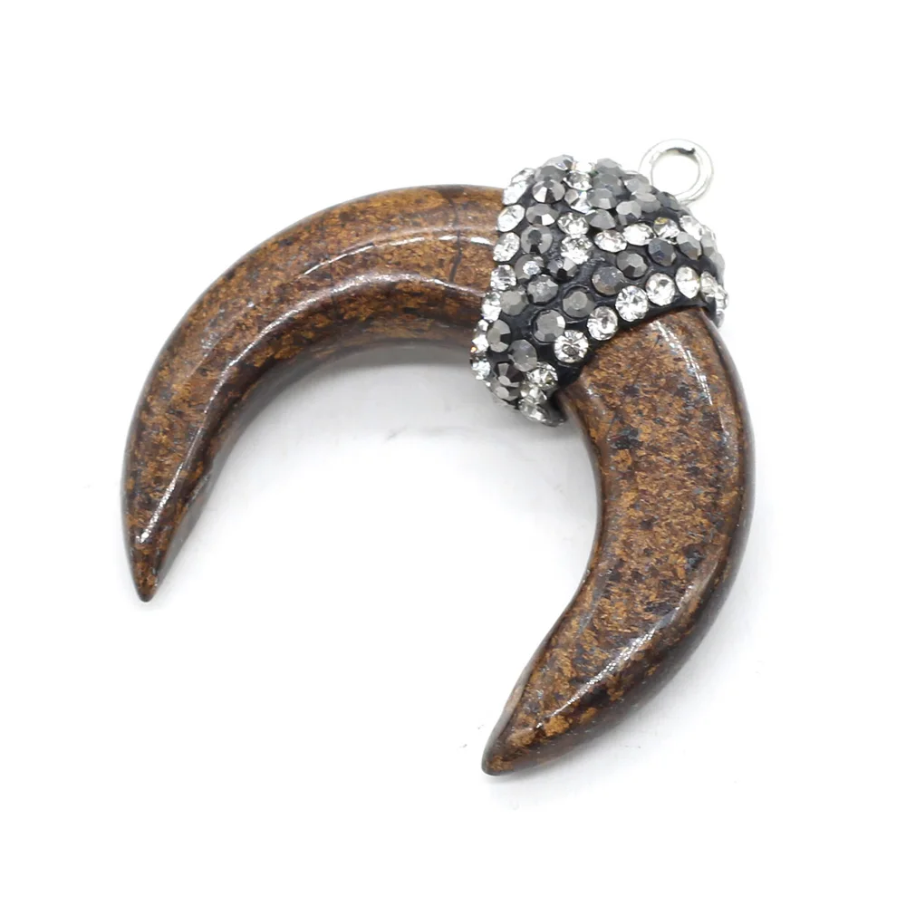Natural Stone Gem Brown Crescent Horn Moon Pendant Crafts Charm For Jewelry MakingDIY Necklace Earring Accessories Gift Party1PC
Natural Stone Gem Brown Crescent Horn Moon Pendant Crafts Charm For Jewelry MakingDIY Necklace Earring Accessories Gift Party1PC
