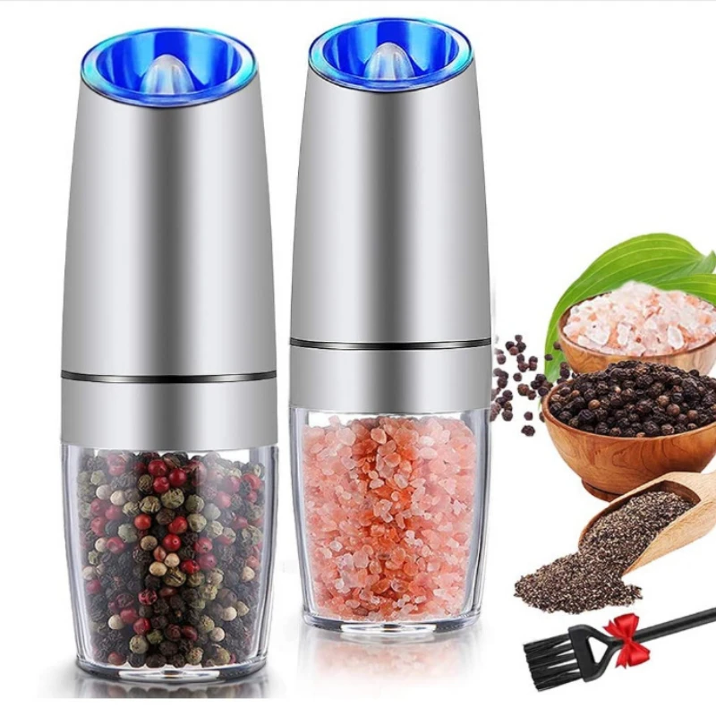 Electric Pepper Grinder, Electric Salt and Pepper Grinder, Metal Bracket, Kitchen Tools with LED Lights, Automatic Spice Grinder
Electric Pepper Grinder, Electric Salt and Pepper Grinder, Metal Bracket, Kitchen Tools with LED Lights, Automatic Spice Grinder