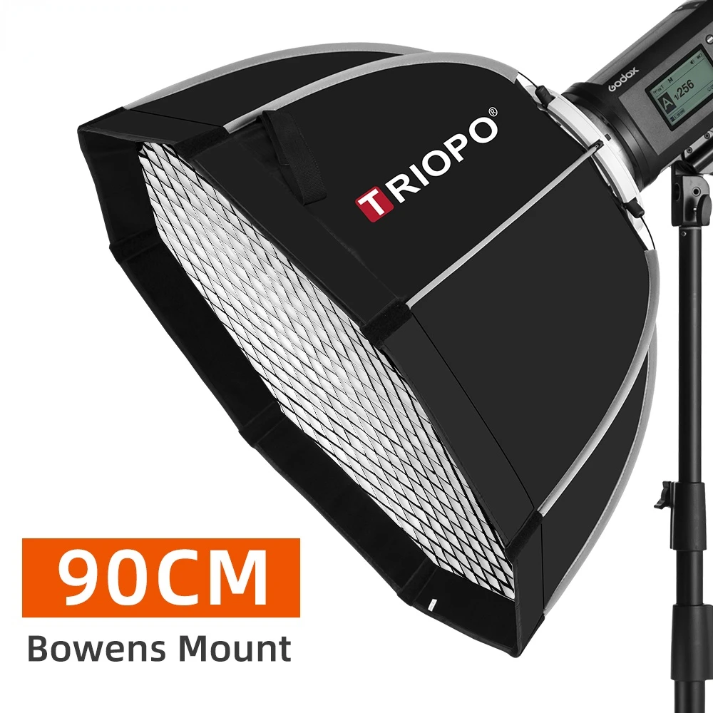 Портативный восьмиугольный зонт-софтбокс Triopo Bowens Mount K90 + сотовая сетка уличный софтбокс для студийного стробоскопа
Портативный восьмиугольный зонт-софтбокс Triopo Bowens Mount K90 + сотовая сетка уличный софтбокс для студийного стробоскопа