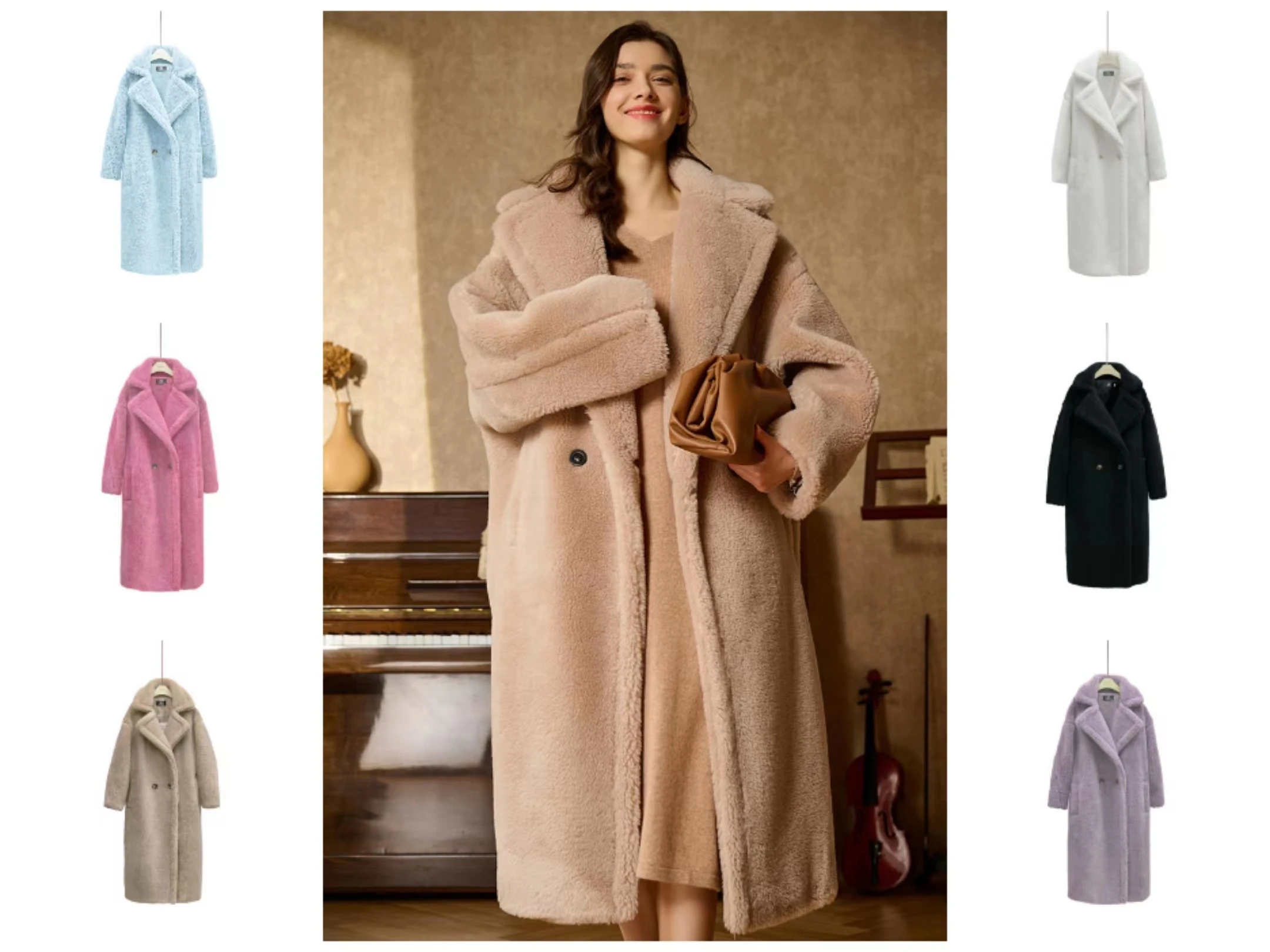 Autumn and Winter New Loose Plush Burst Coat In The Long Bear Coat Heated Winter Clothes
Autumn and Winter New Loose Plush Burst Coat In The Long Bear Coat Heated Winter Clothes